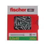 200 vis VBA Power-Fast pour connecteur métallique TX20 Ø5 x 40 mm filetage total - Fischer